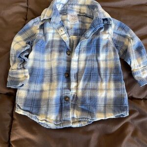 Carter's Blue Plaid Kids Shirt